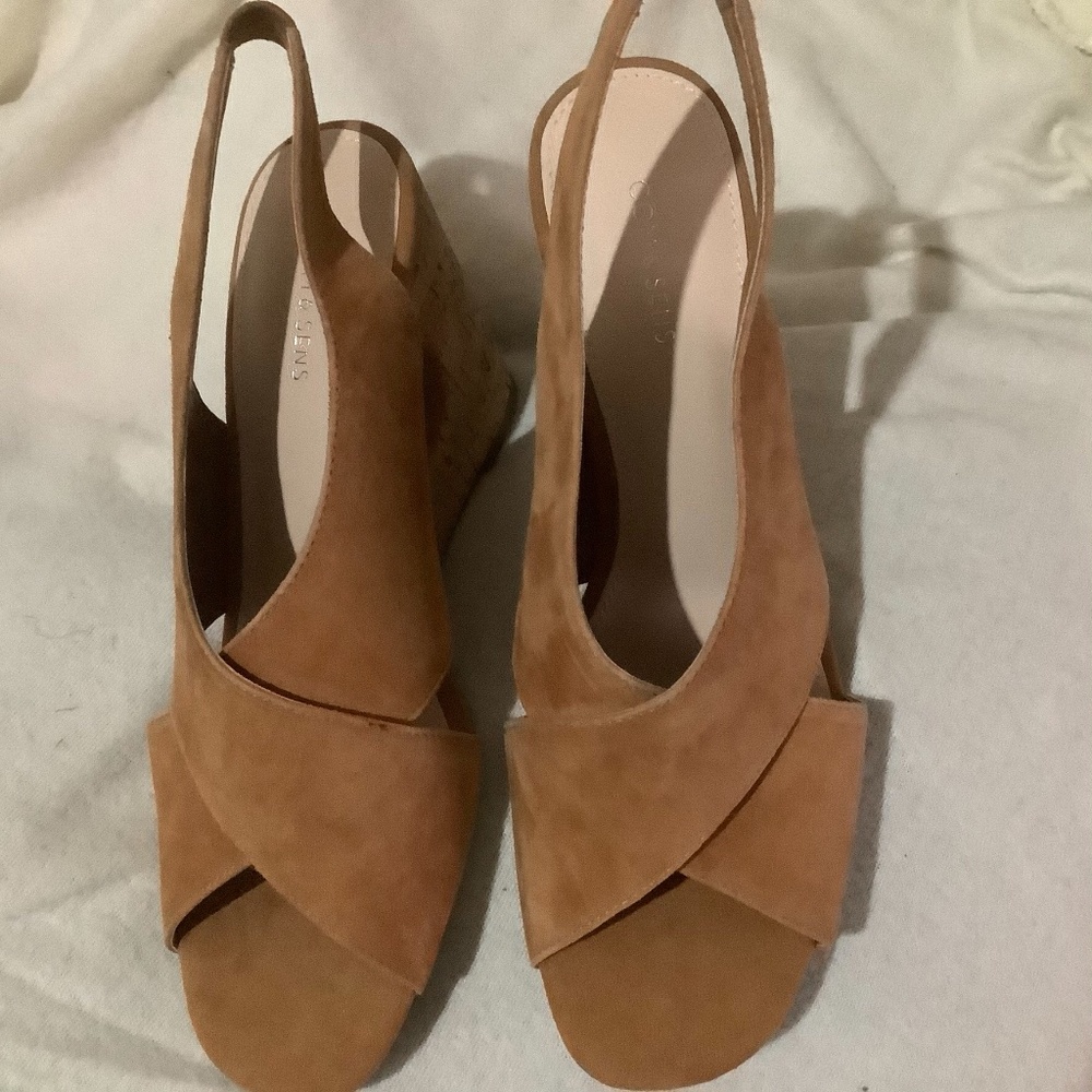 Com & Sens Sandals Womens Suede Missy Wedge 10M